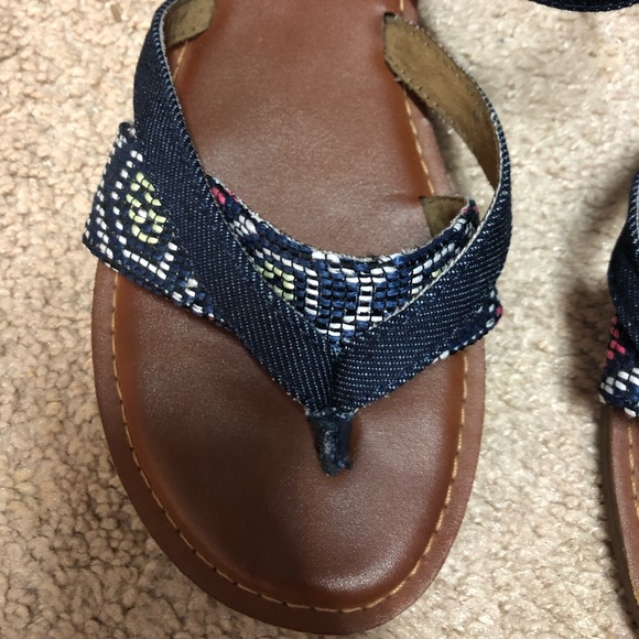 TOMS Navy/denim sandal sz 6 - Picture 2 of 3